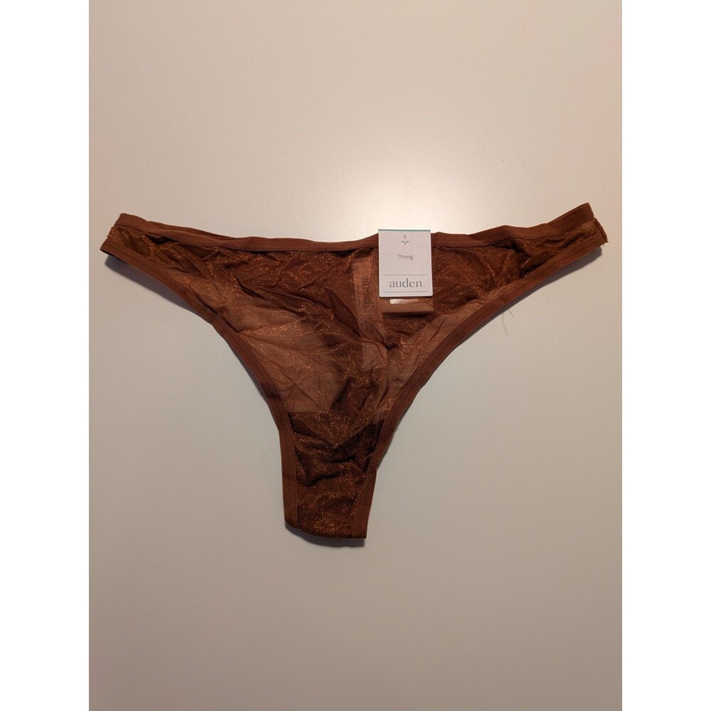 Auden Women’s Thong Underwear Size Small Brown NWT